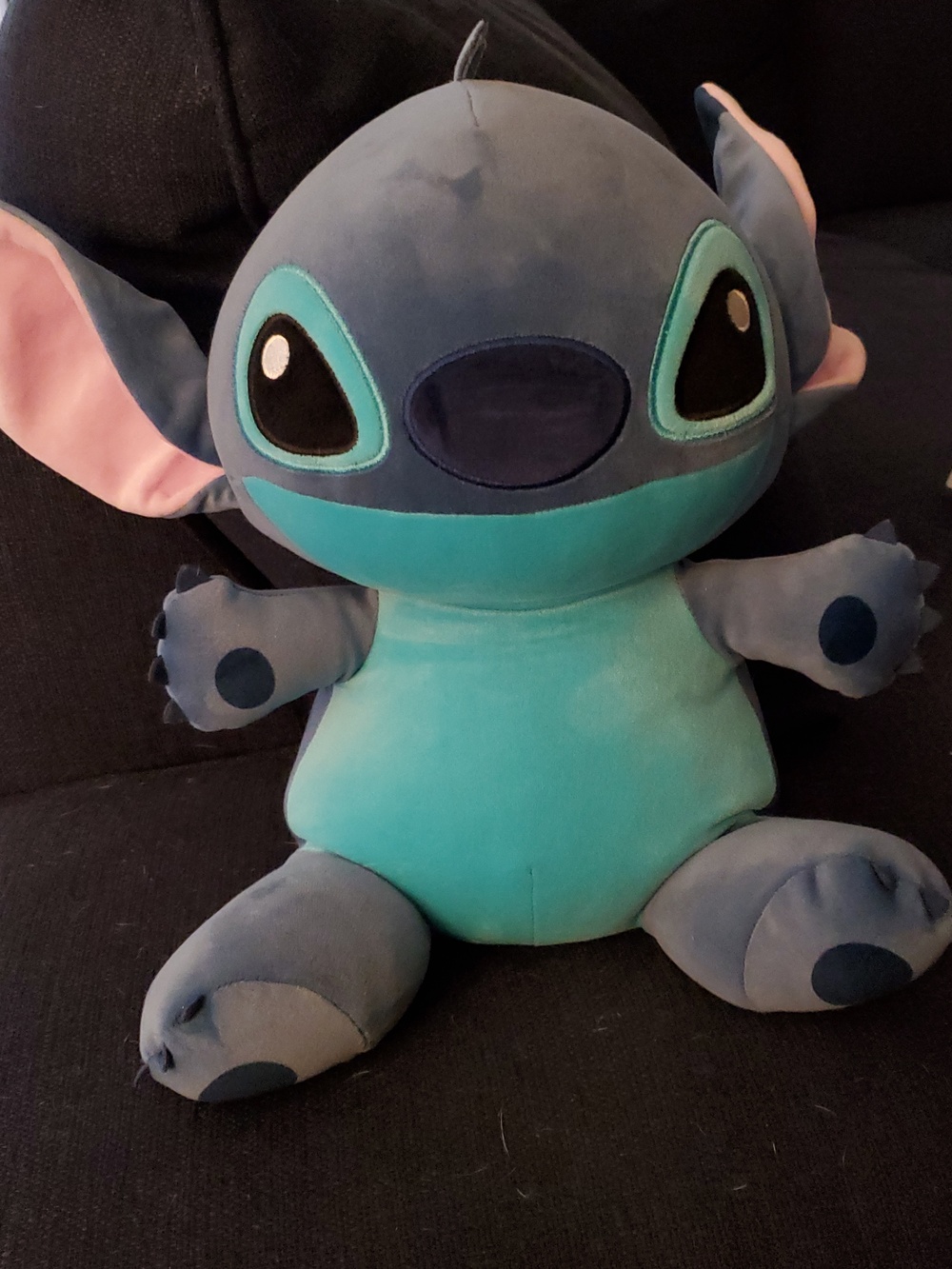 Plush Blue Stitch-Inspired Stuffed Toy - Soft Cartoon Character Weighted